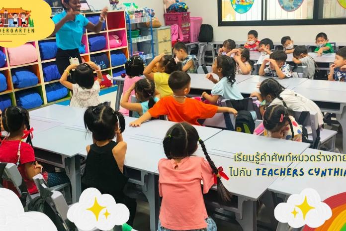 กิจกรรมเรียนรู้หมวดคำศัพท์ร่่างกายของเหล่าอนุบาลตัวน้อย กับ Teachers cynthia