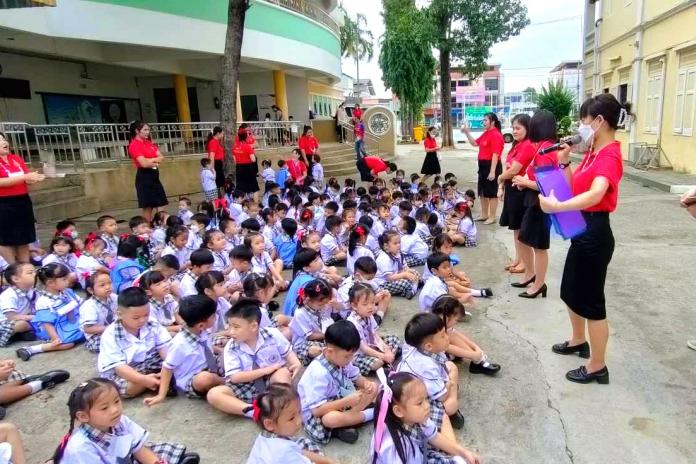 กิจกรรมเช้าวันพุธที่ 23 สิงหาคม 2566 เรามาดูเด็กๆอนุบาล ออกกำลังกายกันค่ะ