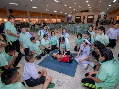 โครงการอบรมเชิงปฏิบัติการ การปฐมพยาบาลเบื้องต้นในโรงเรียน