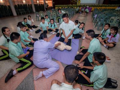 โครงการอบรมเชิงปฏิบัติการ การปฐมพยาบาลเบื้องต้นในโรงเรียน