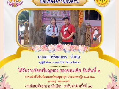 งานศิลปหัตถกรรมนักเรียน ระดับชาติ ครั้งที่ 70 ปีการศึกษา 2565 ภาคเหนือ จังหวัดน่าน
