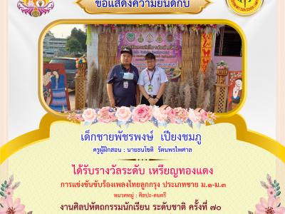งานศิลปหัตถกรรมนักเรียน ระดับชาติ ครั้งที่ 70 ปีการศึกษา 2565 ภาคเหนือ จังหวัดน่าน