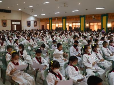 พิธีมอบใบประกาศนียบัตรทักษะกีฬาเทควันโดขั้นพื้นฐาน ระดับชั้น ป.1-3