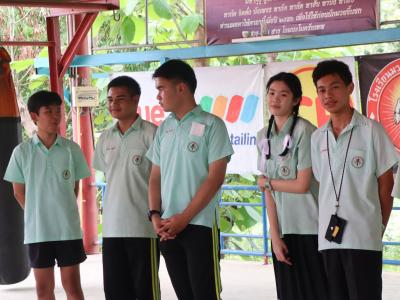นักเรียนชั้นมัธยมศึกษาปีที่ 4 เข้ารวมฝึกซ้อมแม่ไม้มวยไทย ที่ค่ายมวยเบิกฤกษ์ยิม อำเภอเกาะคา จังหวัดลำปาง