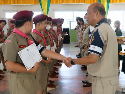โรงเรียนมัธยมวิทยาได้จัดการฝึกอบรมโครงการสร้างจิตสำนึกพลเมืองดีวิถีประชาธิปไตย ให้กับเหล่าลูกเสือ กกต.