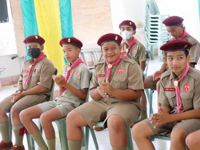 โรงเรียนมัธยมวิทยาได้จัดการฝึกอบรมโครงการสร้างจิตสำนึกพลเมืองดีวิถีประชาธิปไตย ให้กับเหล่าลูกเสือ กกต.