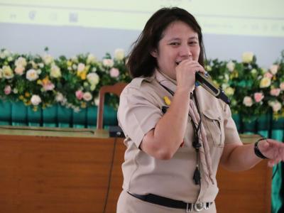 โรงเรียนมัธยมวิทยาได้จัดการฝึกอบรมโครงการสร้างจิตสำนึกพลเมืองดีวิถีประชาธิปไตย ให้กับเหล่าลูกเสือ กกต.