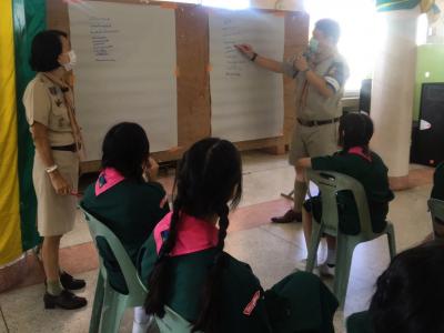 โรงเรียนมัธยมวิทยาได้จัดการฝึกอบรมโครงการสร้างจิตสำนึกพลเมืองดีวิถีประชาธิปไตย ให้กับเหล่าลูกเสือ กกต.