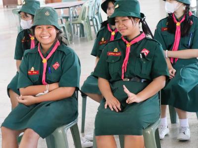 โรงเรียนมัธยมวิทยาได้จัดการฝึกอบรมโครงการสร้างจิตสำนึกพลเมืองดีวิถีประชาธิปไตย ให้กับเหล่าลูกเสือ กกต.