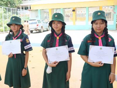 โรงเรียนมัธยมวิทยาได้จัดการฝึกอบรมโครงการสร้างจิตสำนึกพลเมืองดีวิถีประชาธิปไตย ให้กับเหล่าลูกเสือ กกต.