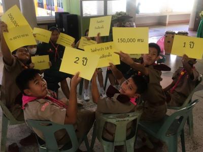 โรงเรียนมัธยมวิทยาได้จัดการฝึกอบรมโครงการสร้างจิตสำนึกพลเมืองดีวิถีประชาธิปไตย ให้กับเหล่าลูกเสือ กกต.