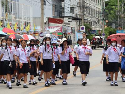 ประเพณีแห่เทียนพรรษา ตัวแทนระดับชั้นประถมศึกษา