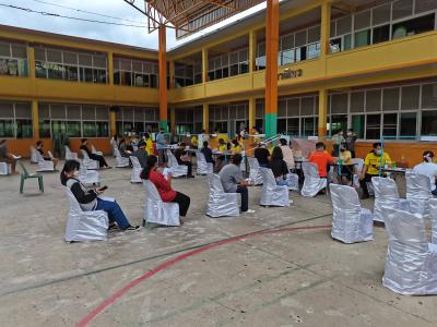 บรรยากาศ การรับเงินอุดหนุนช่วยเหลือค่าใช้จ่ายด้านการศึกษาของนักเรียน ระหว่างวันที่ 15-17 กันยายน2564